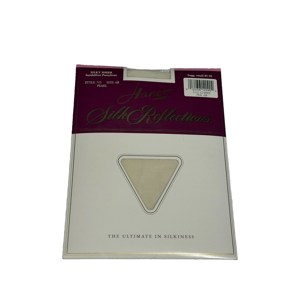 NWT VTG Hanes Silk Reflections Silky Sheer  Size CD Pearl ColorUSA
